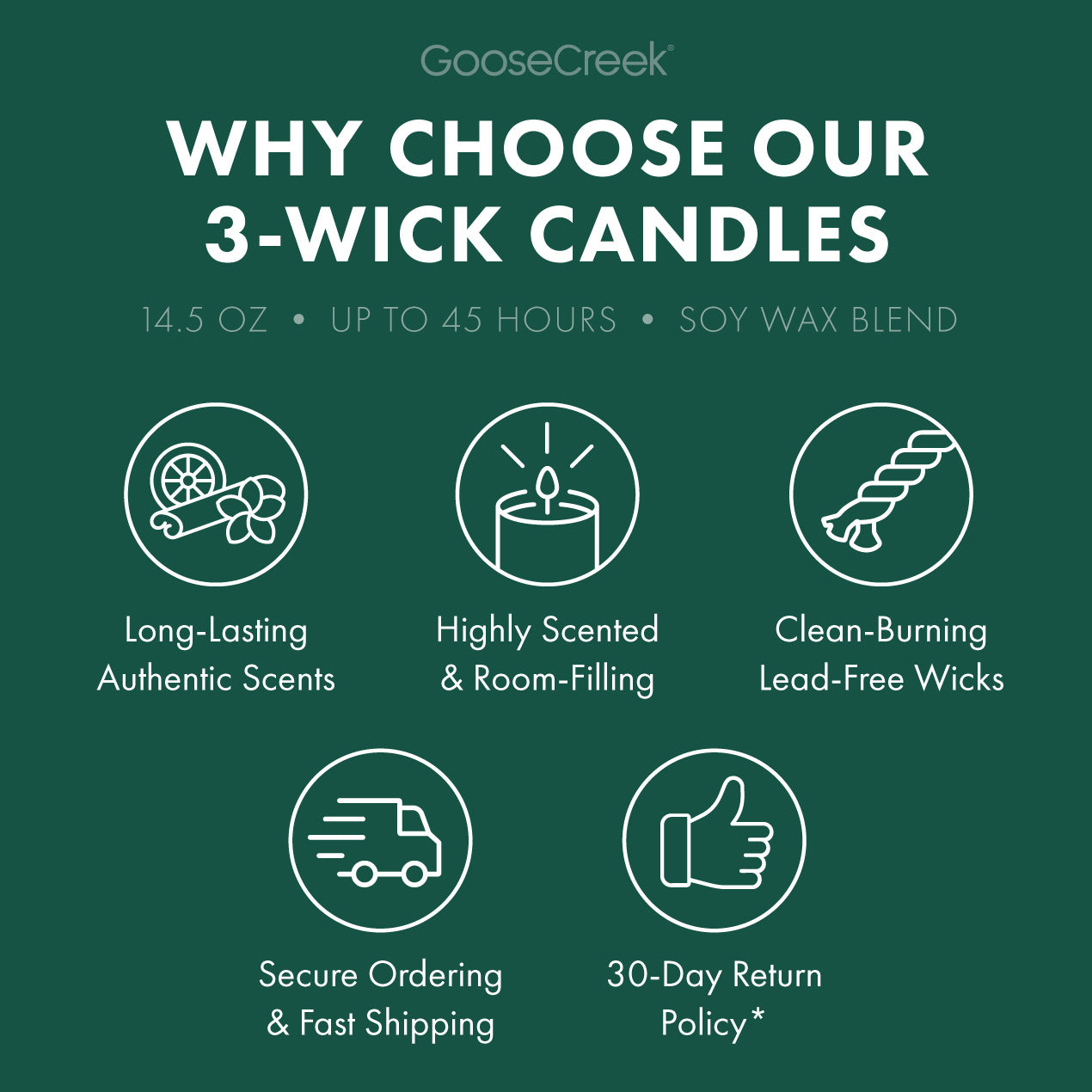 White Pine Lake Large 3-Wick Candle