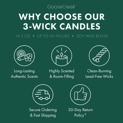White Pine Lake Large 3-Wick Candle